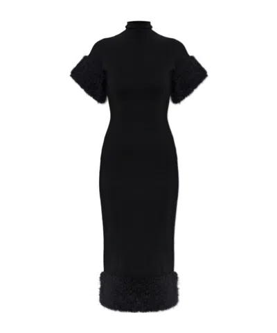 Moschino Turtleneck Dress In Black
