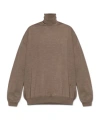 Moschino Wide-sleeves Virgin Wool Jumper In Brown