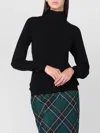 Moschino Turtleneck Sweater Featuring Crossed Back Tie In Black