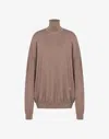 Moschino Turtleneck Sweater In Wool Golden M In Brown