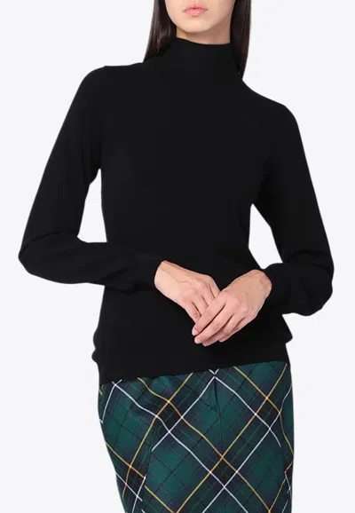 MOSCHINO TURTLENECK SWEATER WITH TIE-UP BACK