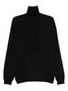 Moschino Turtleneck Wool Sweater In Black
