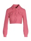 Moschino Roman Stud Cropped Tweed Jacket