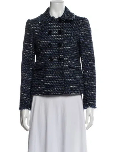 Pre-owned Moschino Tweed Pattern Evening Jacket In Gray