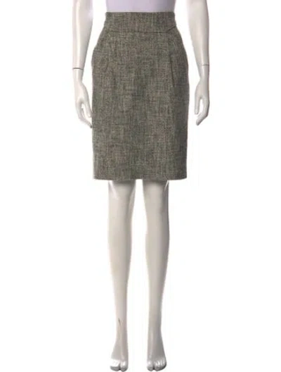 Pre-owned Moschino Tweed Pattern Mini Skirt In Gray