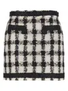 Moschino Blackwhite Texture Print Mini Skirt