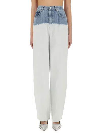 Moschino Two-colour Jeans In White