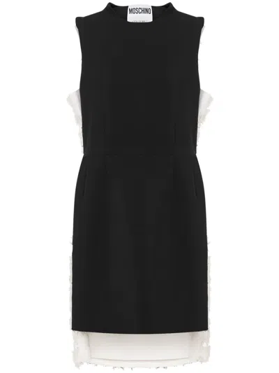 Moschino Two-layer Mini Dress In Black