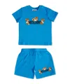 Moschino Two Piece Logo Printed Shorts Set