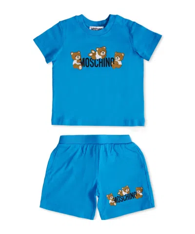 Moschino Two Piece Logo Printed Shorts Set