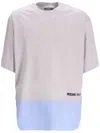 Moschino Two-tone Logo-print T-shirt In Grey