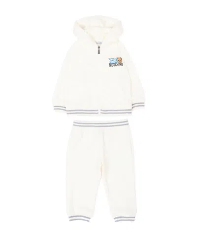 Moschino Two-piece Set: Long-sleeve Hooded Sweatshirt And Sweatpants In Neutral