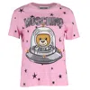 Moschino Ufo Teddy Printed T-shirt In Pink Cotton In Pink