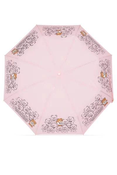 Moschino Umbrella With Logo In Pink