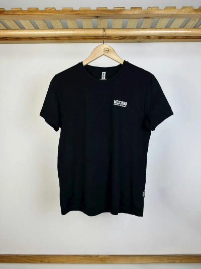 Pre-owned Moschino Under Where T-shirt Small Logo In Black