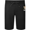 Moschino Underbear Logo Shorts Black In Black