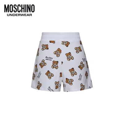 Moschino Underwear/莫斯奇诺  女士泰迪熊印花短裤家居裤 In Gray