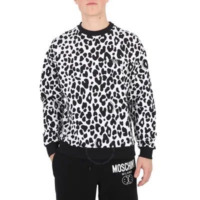 Moschino Underwear Animal Print Cotton Sweatshirt In Black