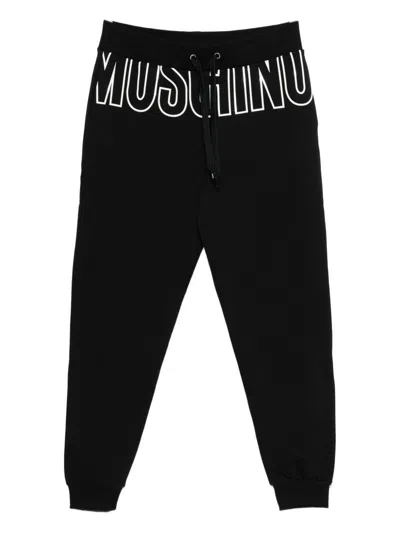 Moschino Underwear Black Sweatpants With Logo Type