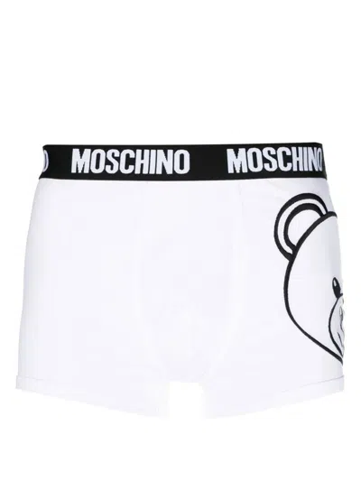 Moschino Underwear Boxer Logo In White