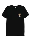 Moschino Underwear Cotton Short-sleeved T-shirt With Logo In Black