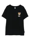 Moschino Underwear Stretch-cotton T-shirt In Black With Logo In Black