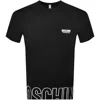Moschino Underwear Fantasy Logo Print T Shirt Blac In Black