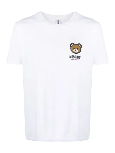 Moschino Underwear Leo Teddy Printed T-shirt In White