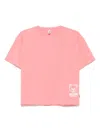 Moschino Underwear Pink Cotton Blend T-shirt With Logo