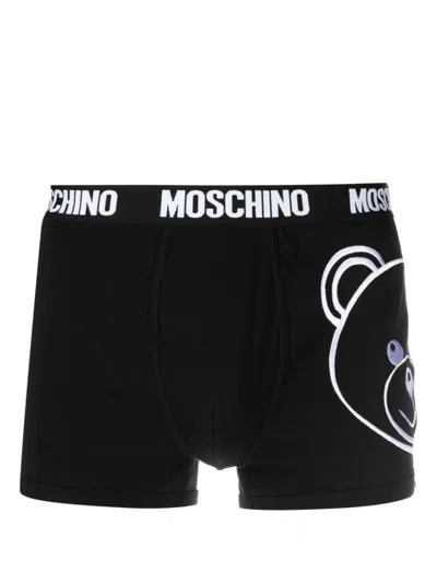Moschino Underwear Logo-boxer In Black
