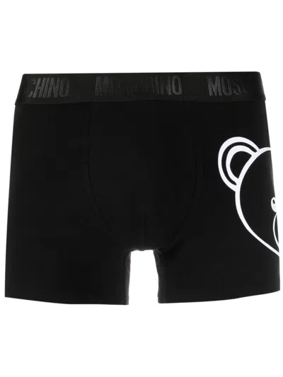 Moschino Underwear Logo-waistband Boxers In Black