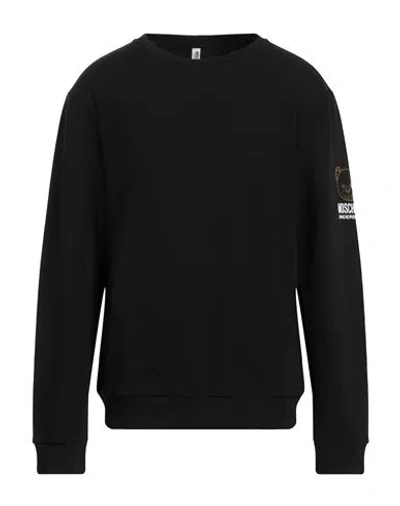 Moschino Underwear Man Sweatshirt Black Size S Cotton, Elastane In Black