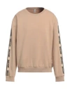 Moschino Underwear Man Sweatshirt Camel Size Xxs Cotton, Elastane
