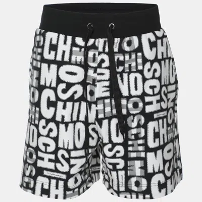 Pre-owned Moschino Underwear Multicolor Logo Printed Jersey Shorts Xl