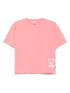 Moschino Underwear Pink Cotton Blend T-shirt With Logo In Pink