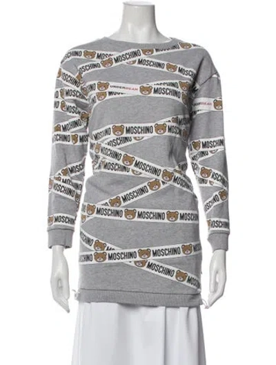 Pre-owned Moschino Underwear Printed Pajamas In Gray