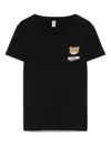 Moschino Underwear Stretch-cotton T-shirt In Black With Logo In Black
