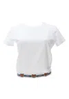Moschino Woman Undershirt White Size S Cotton, Elastane In Bianco