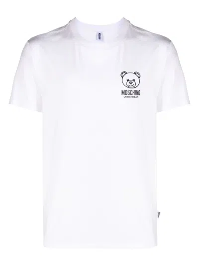 Moschino Underwear Teddy Bear Print T-shirt In White