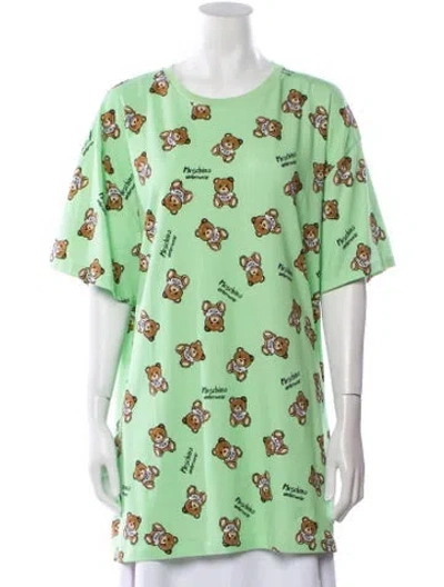 Pre-owned Moschino Underwear Teddy Bear Printed Pajamas W/ Tags In Green