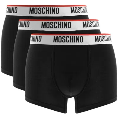 Moschino Underwear Three Pack Trunks Black