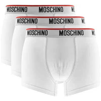 Moschino Underwear Three Pack Trunks White