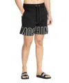 Moschino Underwear Black Shorts With Print In Black