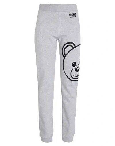 Moschino Underwear Woman Pants Light Grey Size S Cotton, Elastane In Gray