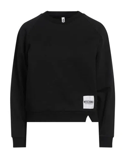 Moschino Underwear Woman Sweatshirt Black Size L Cotton, Elastane
