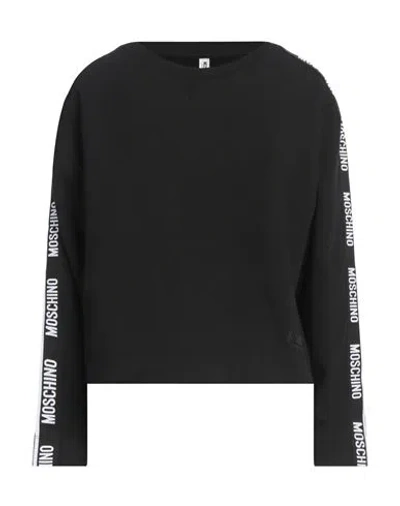 Moschino Underwear Woman Sweatshirt Black Size L Cotton, Elastane