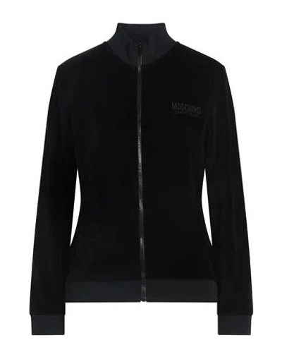 Moschino Underwear Woman Sweatshirt Black Size L Cotton, Polyamide