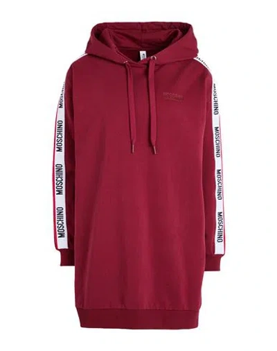Moschino Underwear Woman Sweatshirt Burgundy Size M Cotton, Elastane In Red