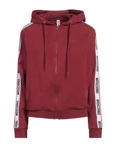 Moschino Underwear Woman Sweatshirt Burgundy Size M Cotton, Elastane In Red