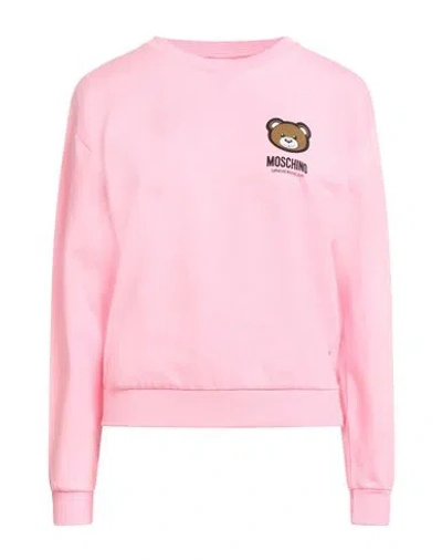 Moschino Underwear Woman Sweatshirt Light Pink Size S Cotton, Elastane